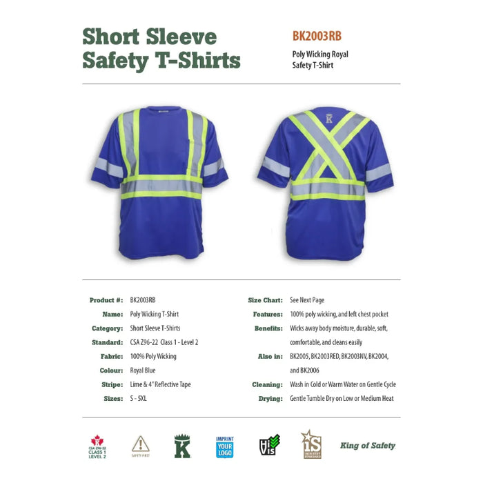 Big K Clothing® High Visibility Poly Moisture Wicking Safety T-Shirt - BK200X