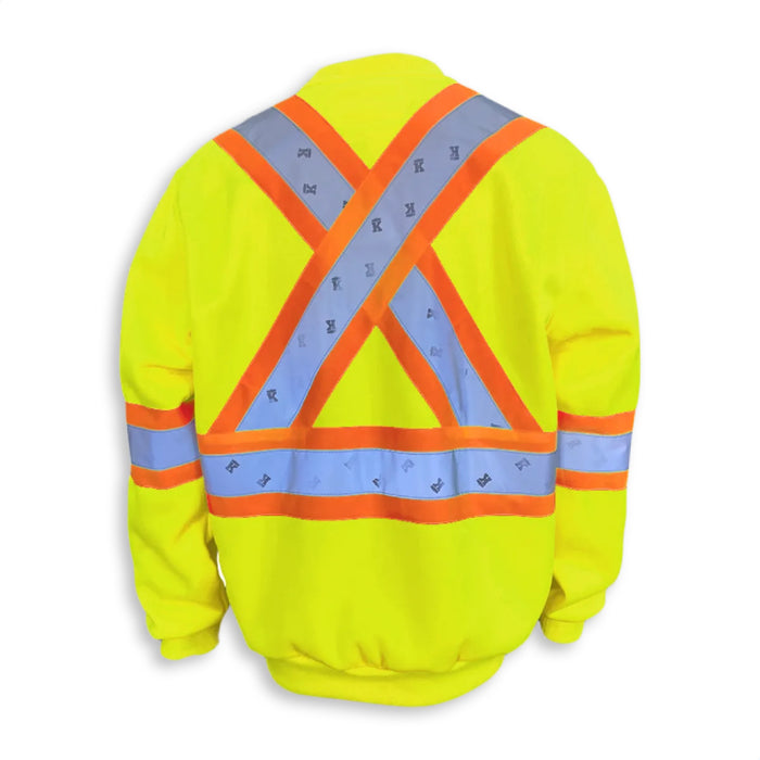 Big K Clothing® High Visibility Polyester Microfleece Crewneck Safety Sweatshirt - BK3559