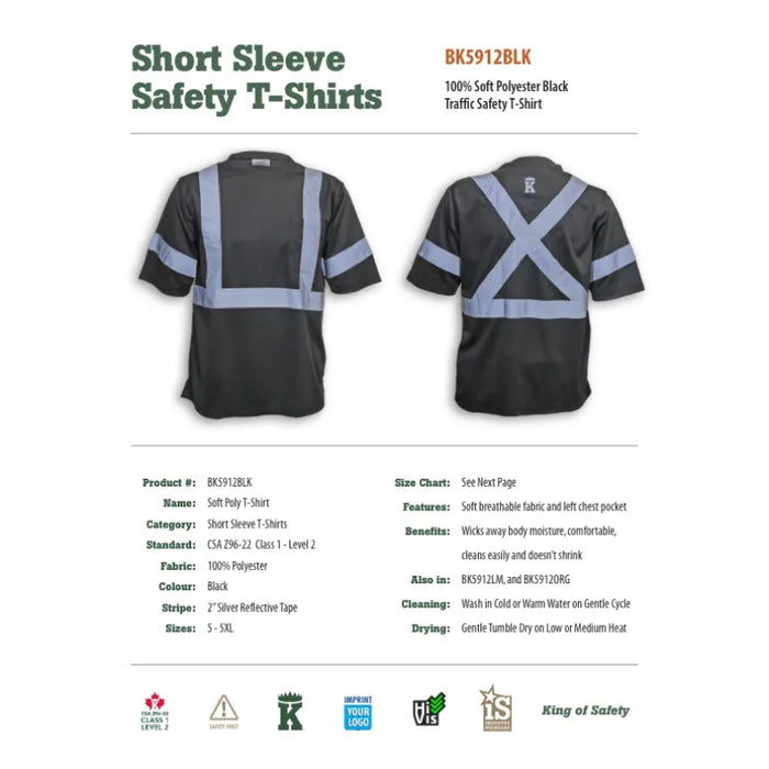 Big K Clothing® High Visibility Soft Polyester Safety T-Shirt - BK5912