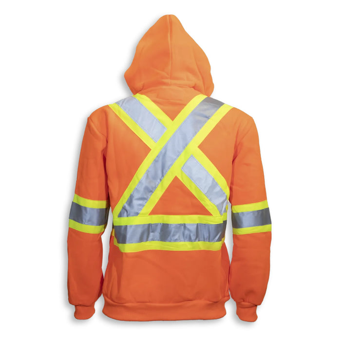 Big K Clothing® High Visibility Cotton Ziper Front Safety Hoodie - BK3557