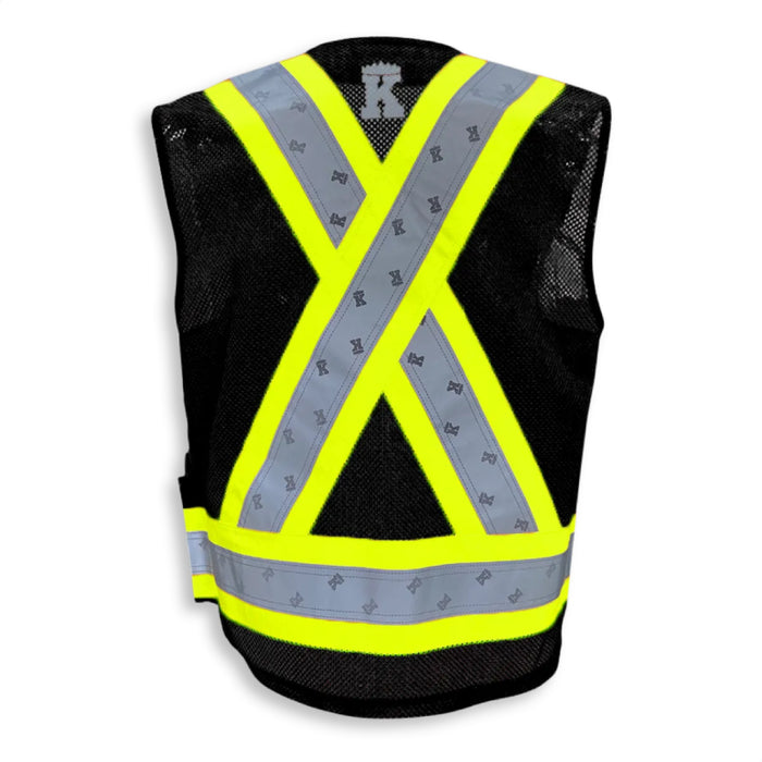 Big K Clothing® High Visibility Supervisor Safety Vest with 100% Cotton Front and Full Mesh Polyester Back - BK222Mesh