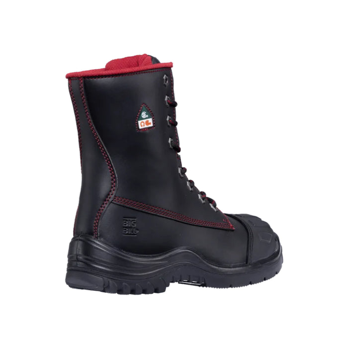 Big Bill® Women's 8" Big Red Microfiber Work Boots - Black - BB4002W