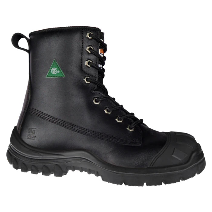 Big Bill® Women's Original 8" Black Full Grain Leather Work Boots - Black - BB5000W
