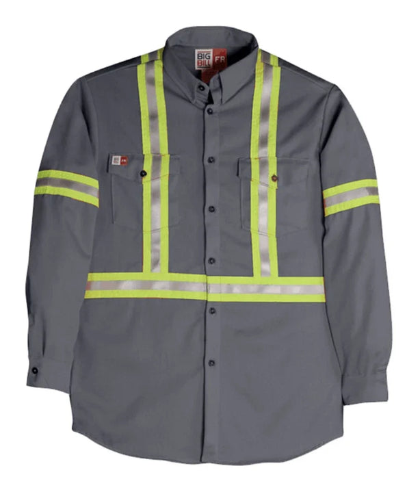 Big Bill Flame Resistant Long-Sleeve Flashtrap® Ventilated Shirt with Reflective Material - 1115US7