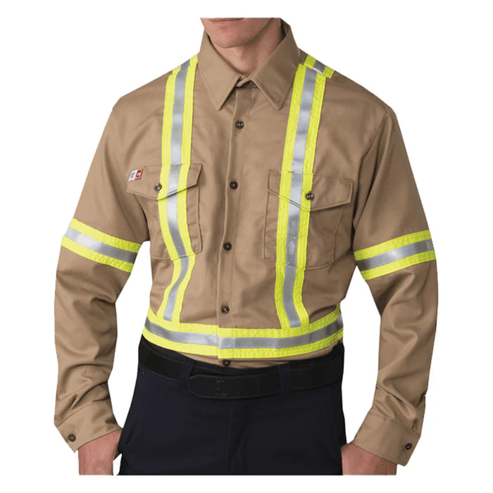 Big Bill Flame Resistant Long-Sleeve Flashtrap® Ventilated Shirt with Reflective Material - 1115US7