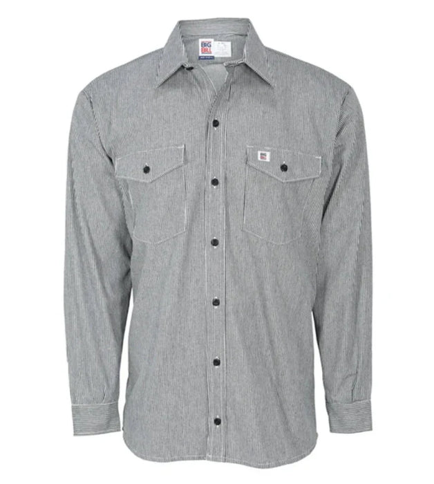 Big Bill Hickory Stripe Long-Sleeve Button Shirt - 193