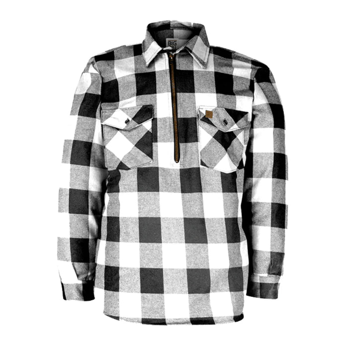 Big Bill Long-Sleeve Premium Flannel Shirt with Half-Zip - 123