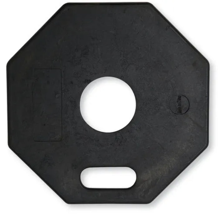 Big K® 11 lb Black Rubber Octagon Delineator Base - BK328