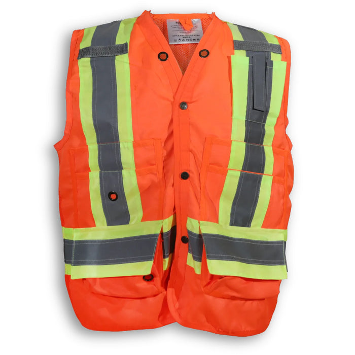 Big K Clothing® High Visibility 300D Polyester Mesh Safety Surveyor Vest - BK402MESH