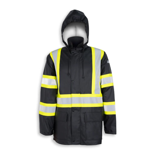 Big K Clothing® High Visibility Flame Resistant Waterproof Hooded Jacket - BK802FR