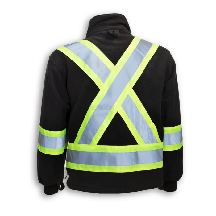 Big K Clothing® High Visibility 3-in-1 Safety Rain Jacket - Black - BK469
