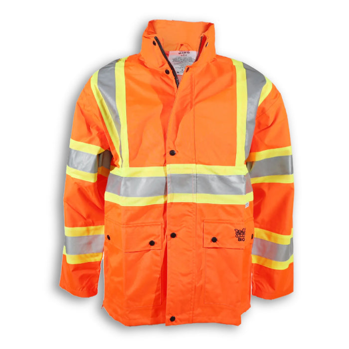 Big K Clothing® High Visibility 300 Denier Polyester Safety Rain Jacket - BK802