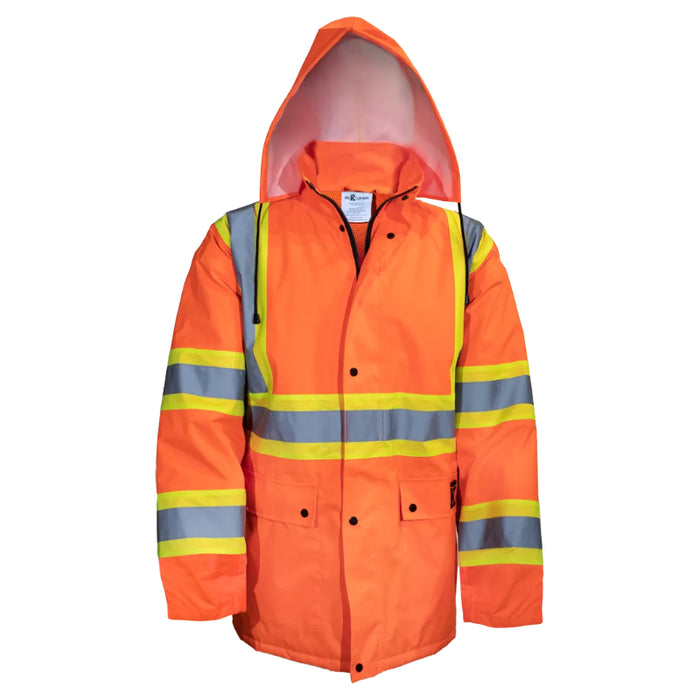 Big K Clothing® High Visibility 300 Denier Polyester Safety Rain Jacket - BK802