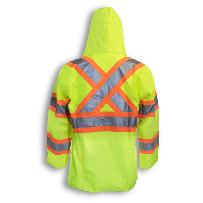 Big K Clothing® High Visibility 300 Denier Polyester Safety Rain Jacket - BK802