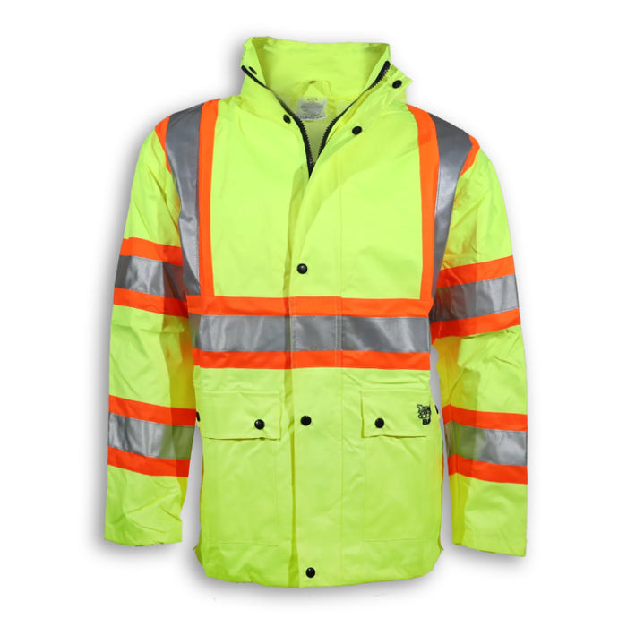 Big K Clothing® High Visibility 300 Denier Polyester Safety Rain Jacket - BK802