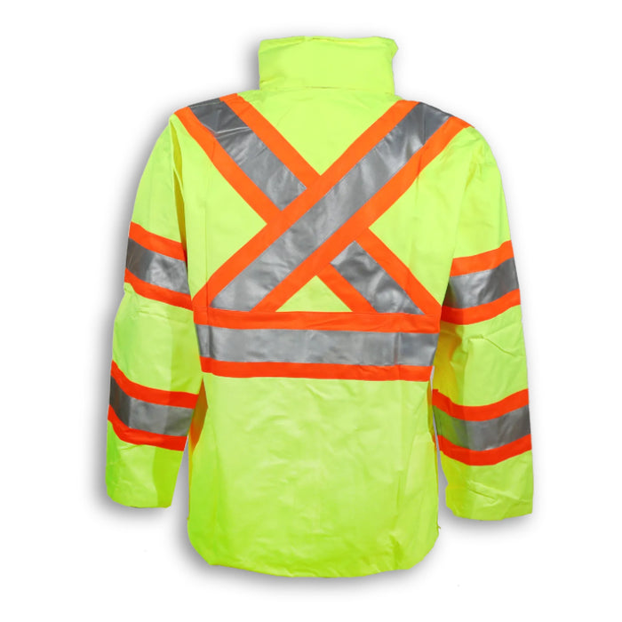 Big K Clothing® High Visibility 300 Denier Polyester Safety Rain Jacket - BK802