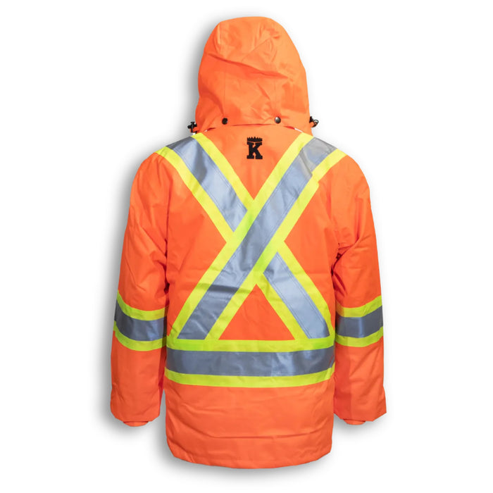 Big K Clothing® High Visibility Orange 3-in-1 Safety Rain Jacket - Orange - BK468