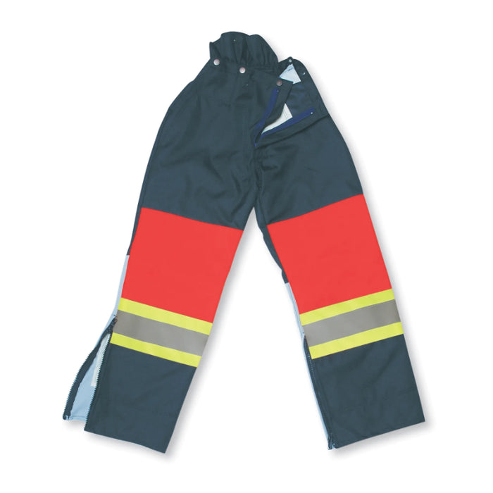 Big K Clothing® FR 600 Denier Front/Polyester Back Padded 4100 Fallers' Pants - Navy Blue - BK90741