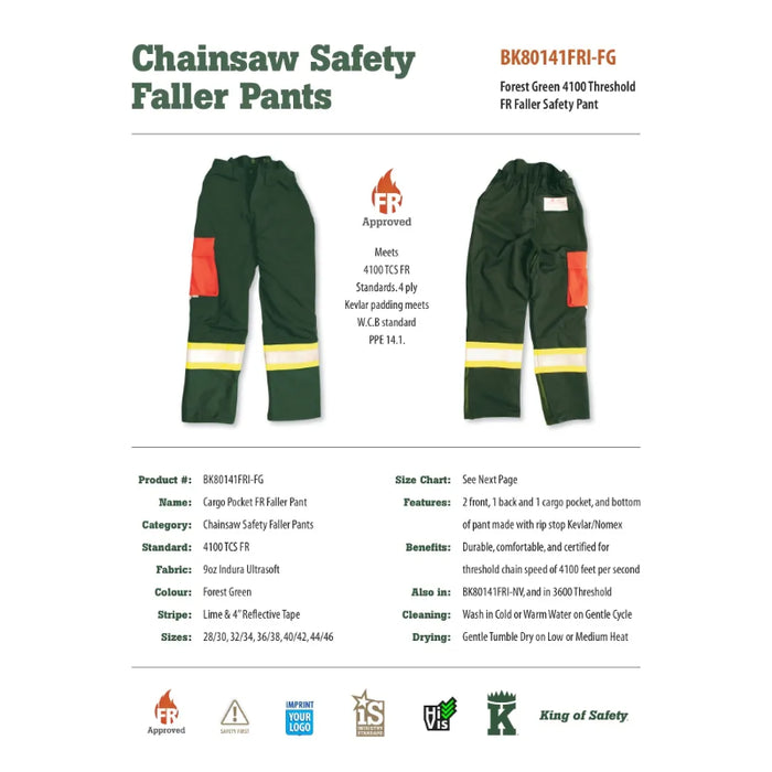 Big K Clothing® Flame Resistant 4100 Threshold Faller Safety Pant - BK80141FRI