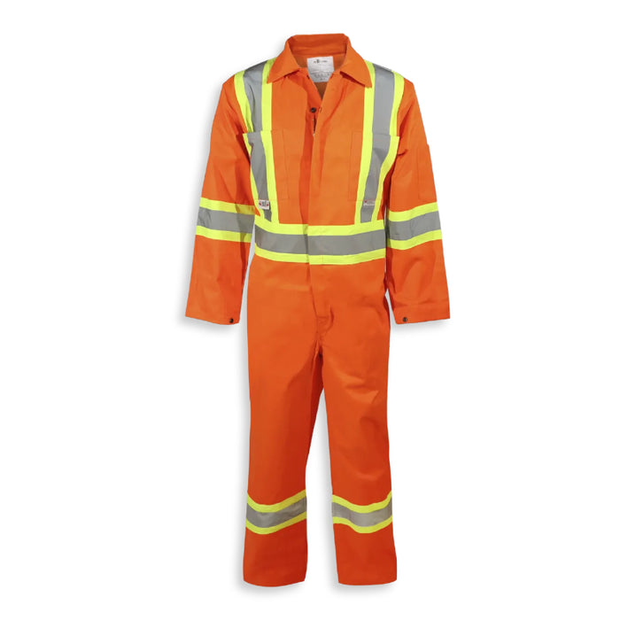 Big K Clothing® Hi Vis 100% Cotton Safety Coverall - Orange - BK1700