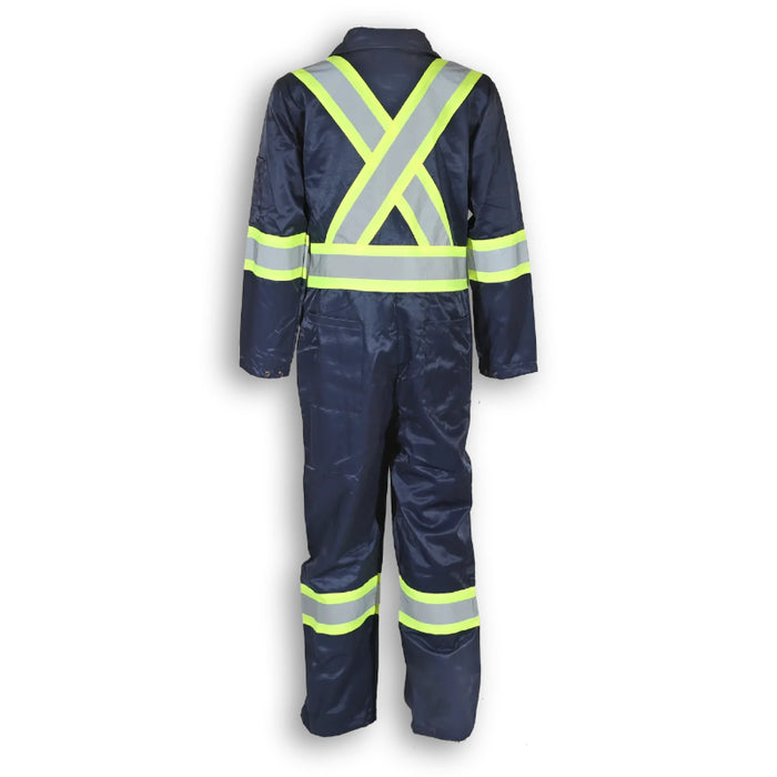 Big K Clothing® Hi Vis Traffic Safety Coverall - Navy Blue - BK1806