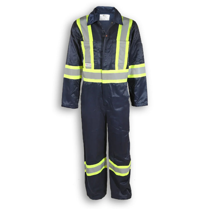Big K Clothing® Hi Vis Traffic Safety Coverall - Navy Blue - BK1806