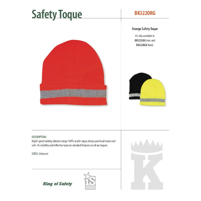 Big K Clothing® Hi Visibility Safety Toque - BK322