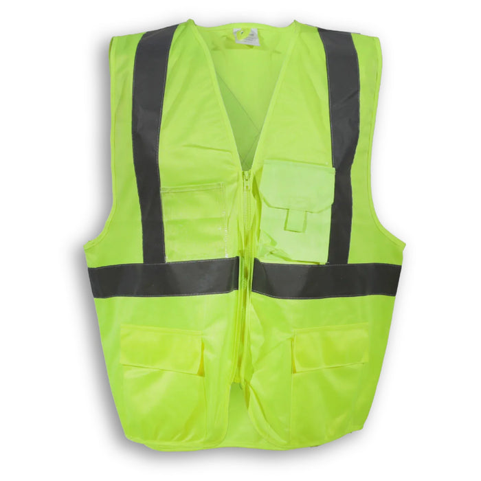 Big K Clothing® High Visibility 100% Polyester Zipper Front Safety Vest - BK202