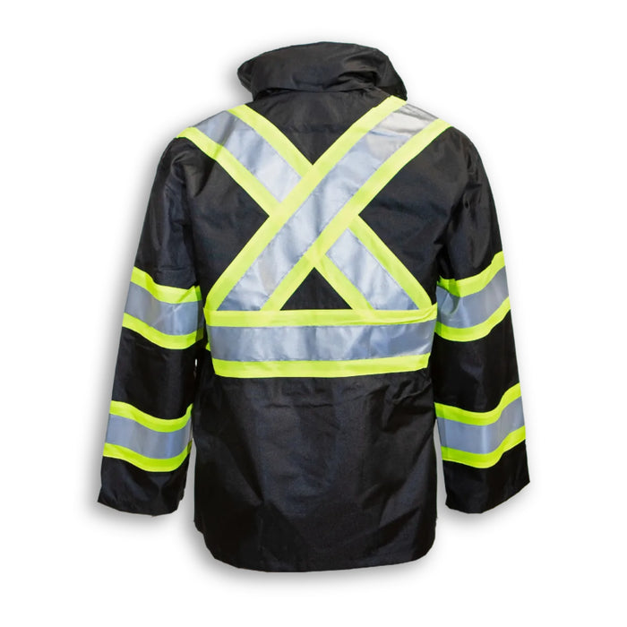 Big K Clothing® High Visibility 300 Denier Polyester Quilted Safety Rain Jacket - BK802ORGQ