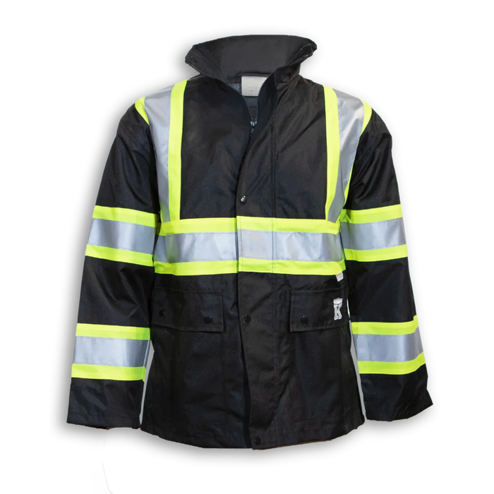 Big K Clothing® High Visibility 300 Denier Polyester Quilted Safety Rain Jacket - BK802ORGQ