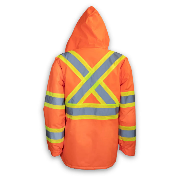 Big K Clothing® High Visibility 300 Denier Polyester Quilted Safety Rain Jacket - BK802ORGQ