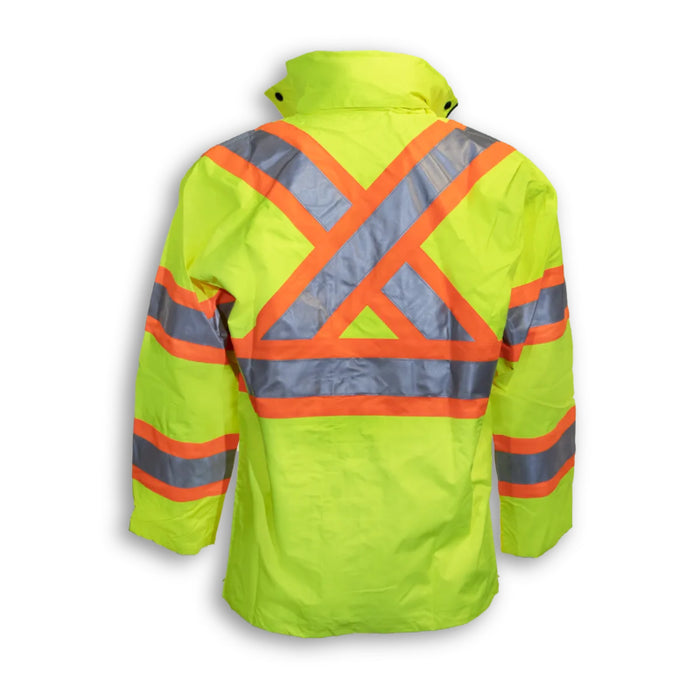 Big K Clothing® High Visibility 300 Denier Polyester Quilted Safety Rain Jacket - BK802ORGQ