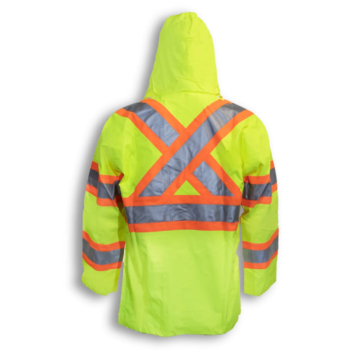 Big K Clothing® High Visibility 300 Denier Polyester Quilted Safety Rain Jacket - BK802ORGQ