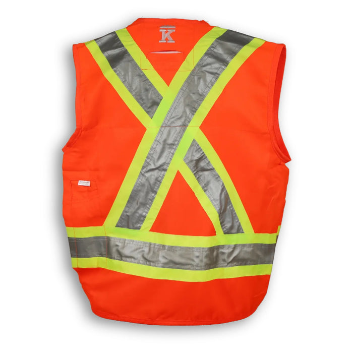 Big K Clothing® High Visibility 300D Polyester Surveyor Safety Vest - BK402