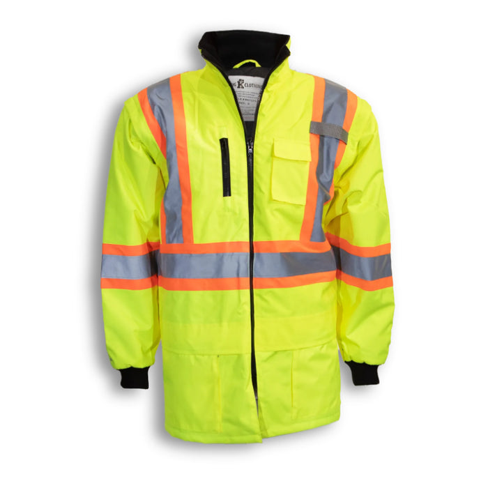 Big K Clothing® High Visibility Polyester Waterproof Safety Rain Jacket - BK133