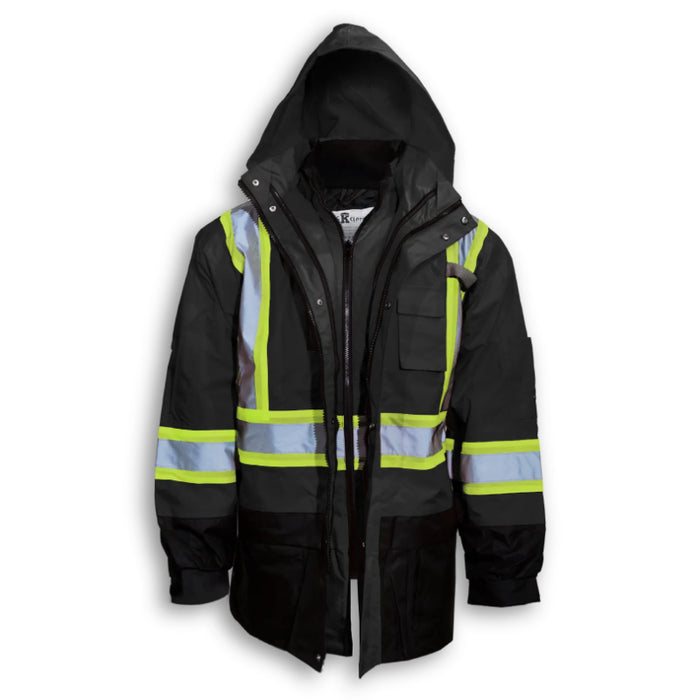 Big K Clothing® High Visibility Polyester Waterproof Safety Rain Jacket - BK133