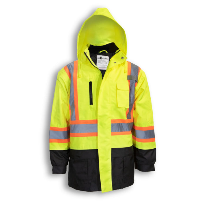 Big K Clothing® High Visibility Polyester Waterproof Safety Rain Jacket - BK133