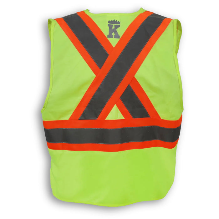 Big K Clothing® High Visibility 100% Polyester Adjustable Safety Vest - Yellow Lime - BK204