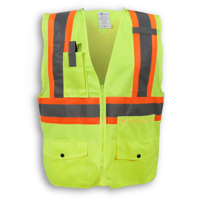 Big K Clothing® High Visibility 100% Polyester Lightweight Zipper Front Safety Vest - BK207