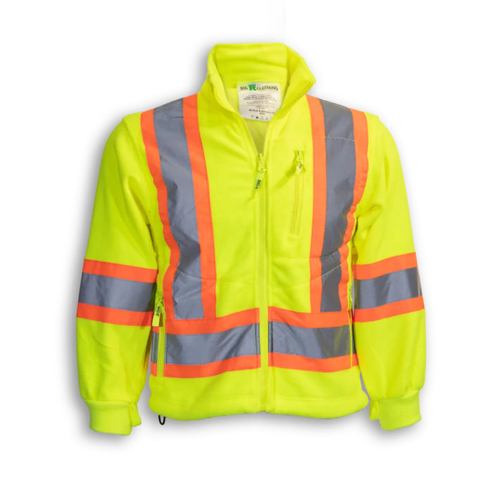 Big K Clothing® High Visibility 3-in-1 Safety Rain Jacket - Yellow Lime - BK464
