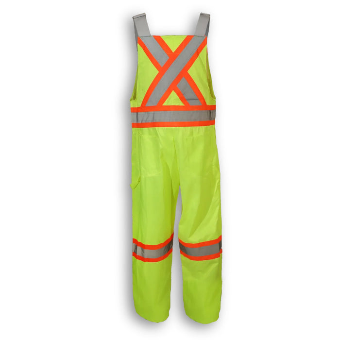 Big K Clothing® High Visibility Poly/Cotton Safety Bib Overall - Yellow Lime - BK1603