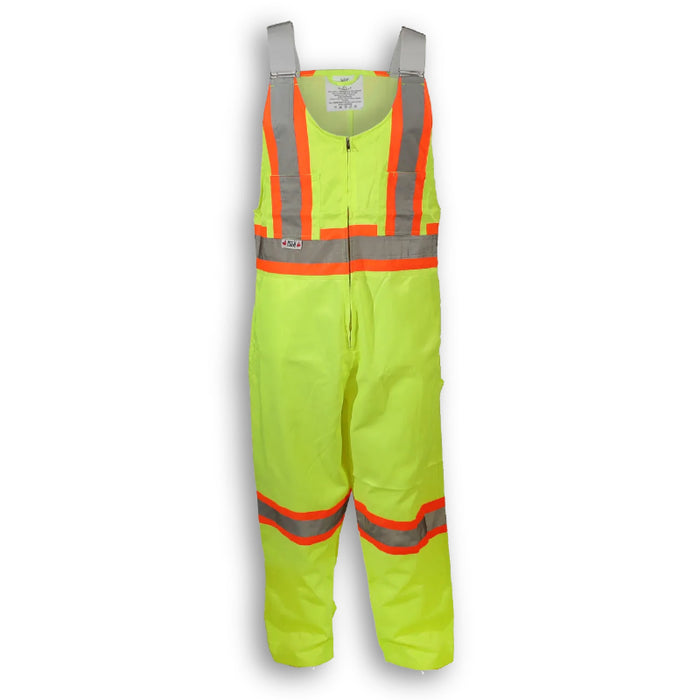 Big K Clothing® High Visibility Poly/Cotton Safety Bib Overall - Yellow Lime - BK1603