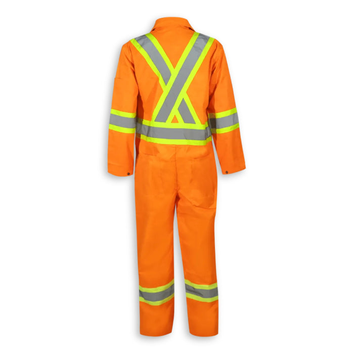 Big K Clothing® Woman’s Hi-Vis Cotton Safety Coveralls - Orange - BK1700-W