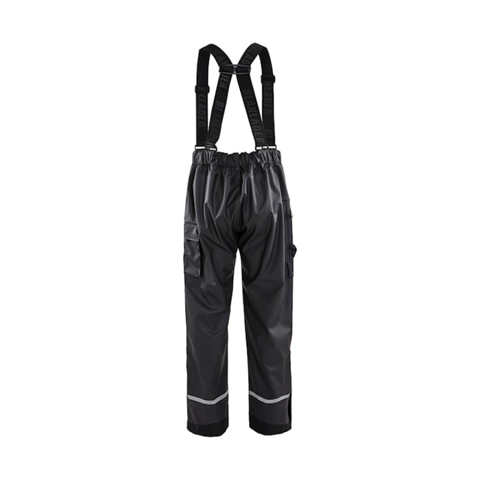Blaklader® Rain Bib Pants with Reflective Details - Black - 1387