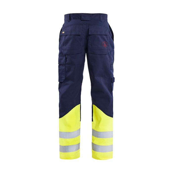 Blaklader® Flame Resistant High Visibility Safety Pants - Navy / Yellow - 1611