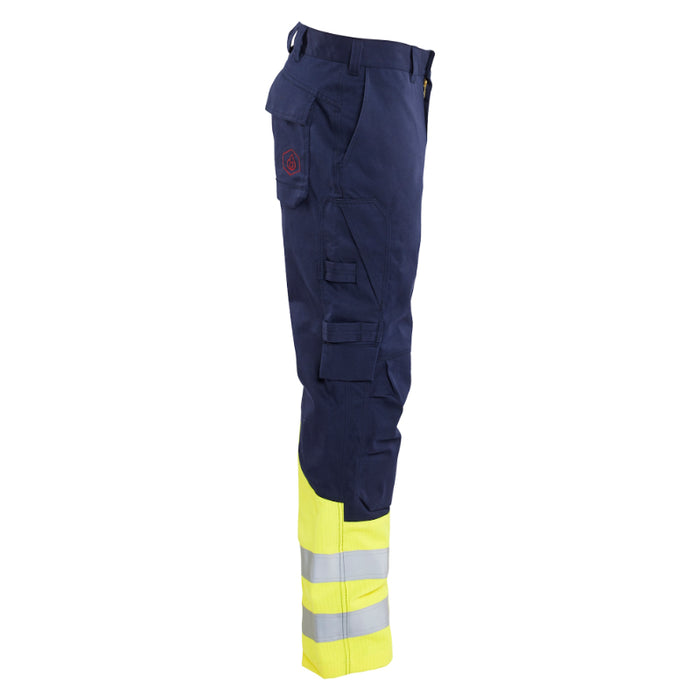 Blaklader® Flame Resistant High Visibility Safety Pants - Navy / Yellow - 1611