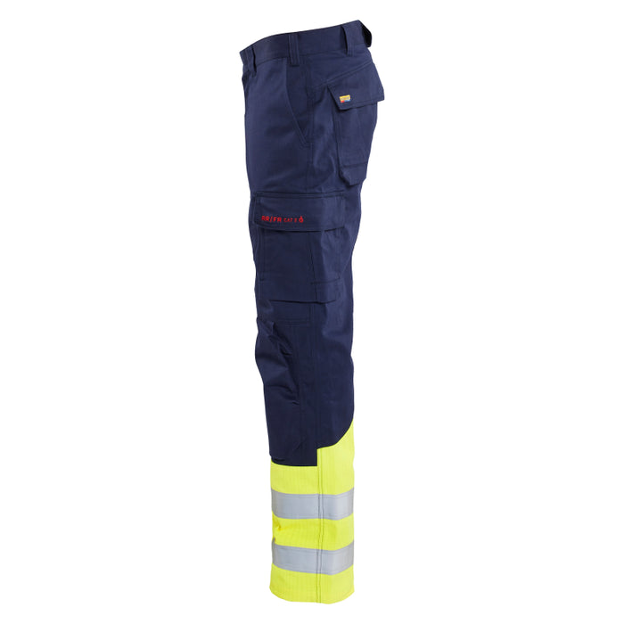 Blaklader® Flame Resistant High Visibility Safety Pants - Navy / Yellow - 1611