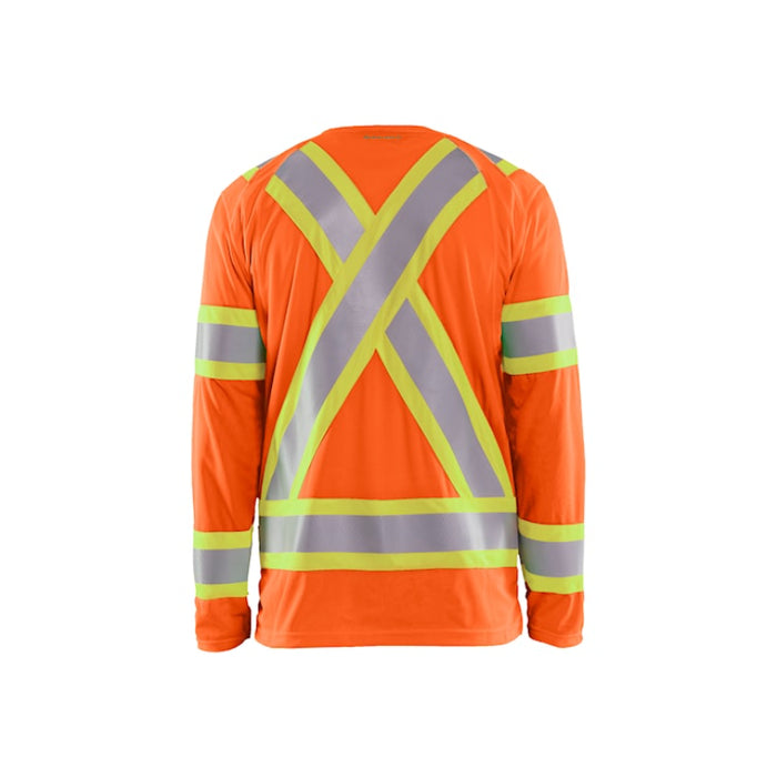 Blaklader® High Visibility Long Sleeve Safety T-shirt - CSA Compliant - Orange - 3496