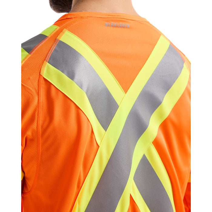 Blaklader® High Visibility Long Sleeve Safety T-shirt - CSA Compliant - Orange - 3496