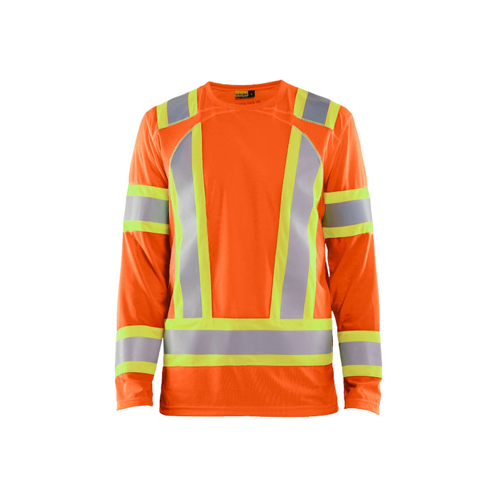 Blaklader® High Visibility Long Sleeve Safety T-shirt - CSA Compliant - Orange - 3496